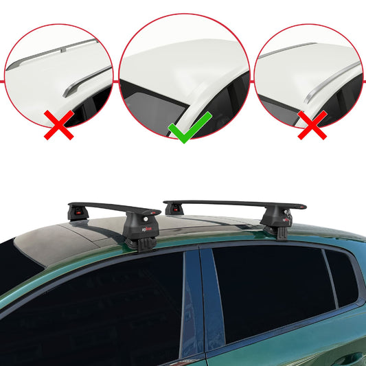 Compatible avec Peugeot 308 III (P5) 2021-2025 ACE-4 Barres de Toit Railing Porte-Bagages de Voiture Noir Aluminium 2 Barres