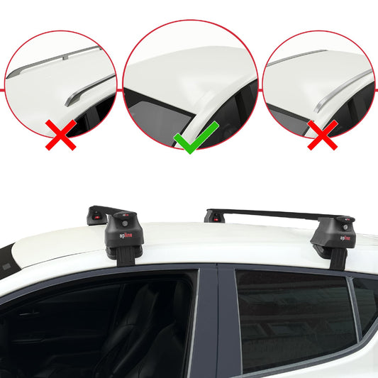 Compatible avec Toyota C-HR 2016-2022 ACE-4 Barres de Toit Railing Porte-Bagages de Voiture Noir Aluminium 2 Barres