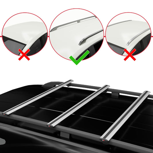 Compatible avec Vauxhall Combo E Cargo 2019-2022 BASIC Model Barres de Toit Railing Porte-Bagages de Voiture Gris Aluminium 3 Barres