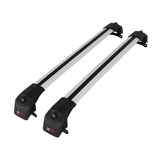 Compatible avec Jeep Compass (MP552) 2017-2025 ACE-2 modèle Barres de Toit Railing Porte-Bagages de Voiture Gris Aluminium Barres