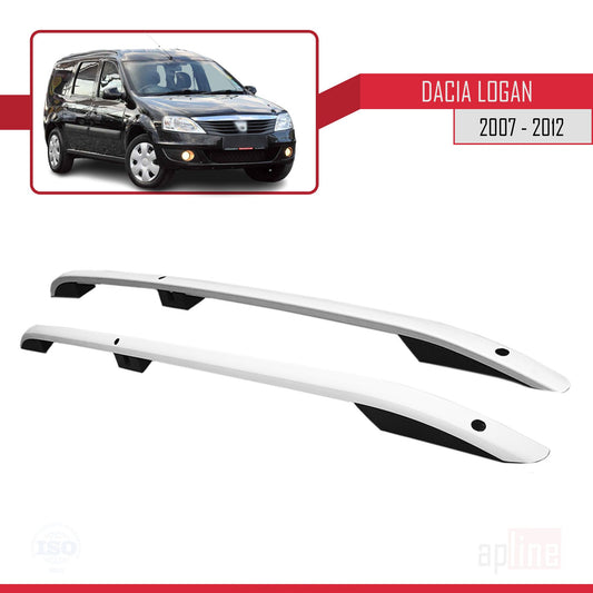 Compatible avec Dacia Logan 2 MCV (K52) 2007-2012 (Empattement Court L1/H1) Rails de Toit Porte-bagages sur le Toit Gris