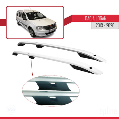 Compatible avec Dacia Logan 2 MCV (K52) 2013-2020 (Empattement Court L1/H1) Rails de Toit Porte-bagages sur le Toit Gris