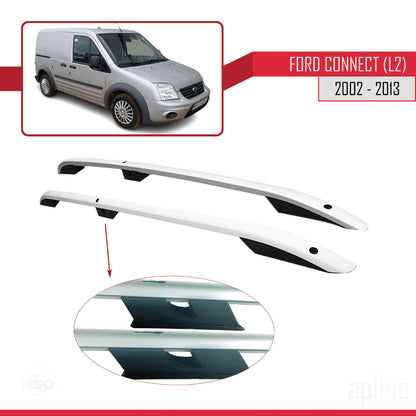 Compatibile con Ford Transit/Tourneo Connect 2002-2013 (passo lungo L2/H1) Barre portatutto grigie