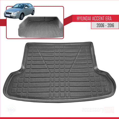 Tapis de Coffre pour Hyundai Accent Era 2006-2016 NOIR
