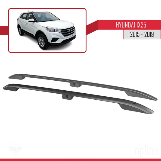 Compatible avec Hyundai ix25 2015-2019 (Empattement Court L1/H1) Rails de Toit Porte-bagages sur le Toit (Modèle Adhésif) Noir