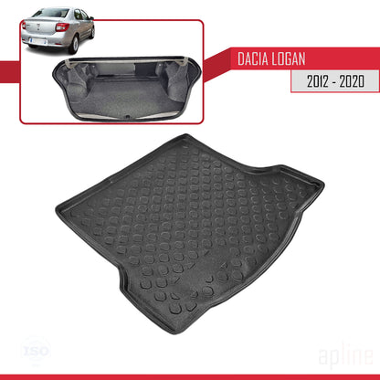 Tapis de Coffre pour Dacia Logan 2013-2020 Flexible NOIR