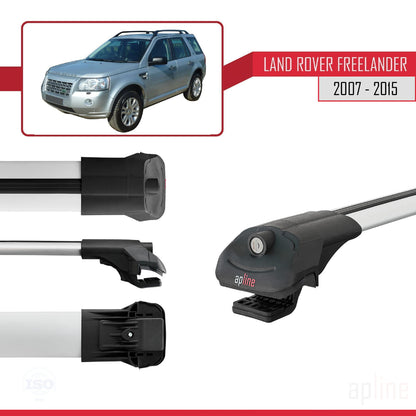 Compatible with Land Rover Freelander 2 (L359) 2007-2015 ACE-1 Car Roof Rack Cross Bar Grey Aluminium 3 Bars