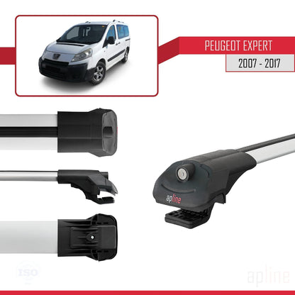 Compatible avec Peugeot Expert 2 2007-2016 ACE-1 Barres de Toit Railing Porte-Bagages de Voiture Gris Aluminium 4 Barres
