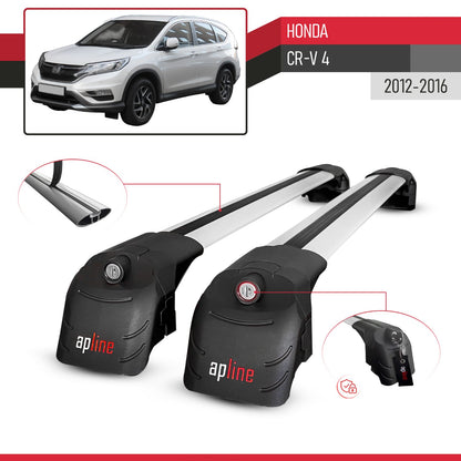Compatible avec Honda CR-V 4 2012-2016 ACE-2 modèle Barres de Toit Railing Porte-Bagages de Voiture Gris Aluminium Barres