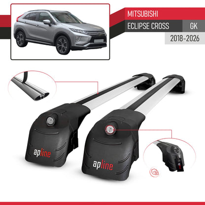 Compatible with Mitsubishi Eclipse Cross (GK) 2018-2025 ACE-2 Car Roof Rack Cross Bar Grey Aluminium 2 Bars