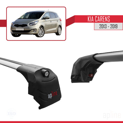 Compatible avec Kia Carens 2013-2019 ACE-2 Barres de Toit Railing Porte-Bagages de Voiture Gris Aluminium 2 Barres