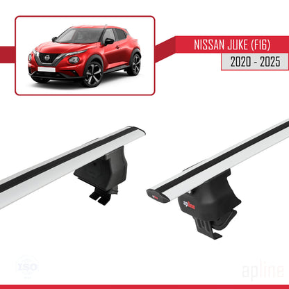Compatible with Nissan Juke 2 (F16) 2020-2025 ACE-4 Car Roof Rack Cross Bar Grey Aluminium 2 Bars