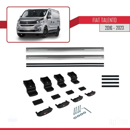Compatible avec Fiat Talento 2016-2021 BASIC Model Barres de Toit Railing Porte-Bagages de Voiture Gris Aluminium 2 Barres