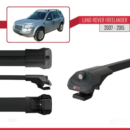 Compatible with Land Rover Freelander 2 (L359) 2007-2015 ACE-1 Car Roof Rack Cross Bar Black Aluminium 2 Bars