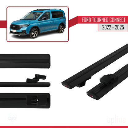 Compatible with Ford Transit/Tourneo Connect 3 2022-2025 BASIC Model Car Roof Rack Cross Bar Black Aluminium 2 Bars