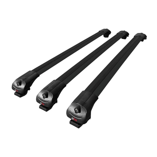 Compatible with Mercedes GL Class 2 (X166) Pre-Facelift 2013-2015 ACE-1 Car Roof Rack Cross Bar Black Aluminium 3 Bars