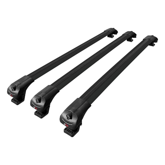 Compatible with Nissan Pathfinder 3 (R51) 2004-2012 ACE-1 Car Roof Rack Cross Bar Black Aluminium 3 Bars