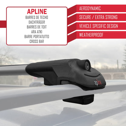 Compatible with Honda CR-V 1997-2001 ACE-1 Car Roof Rack Cross Bar Grey Aluminium 3 Bars