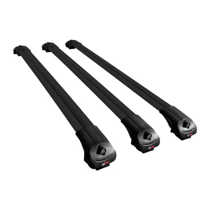 Compatible with Hyundai Tucson (JM) 2004-2009 ACE-1 Car Roof Rack Cross Bar Black Aluminium 3 Bars