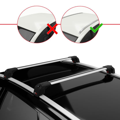 Compatible with Chery Tiggo 5 (T21) 2013-2021 ACE-2 Car Roof Rack Cross Bar Grey Aluminium 2 Bars