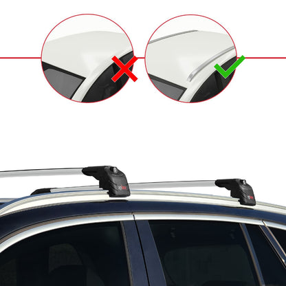 Compatible avec BMW X5 (G05) 2019-2025 ACE-2 Barres de Toit Railing Porte-Bagages de Voiture Gris Aluminium 2 Barres