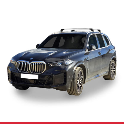 Compatible avec BMW X5 (G05) 2019-2026 ACE-2 modèle Barres de Toit Railing Porte-Bagages de Voiture Gris Aluminium Barres