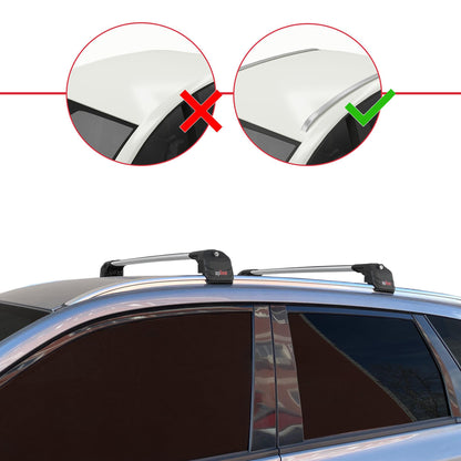 Compatible with Suzuki Vitara/Escudo (LY) 2015-2025 ACE-2 Car Roof Rack Cross Bar Grey Aluminium 2 Bars