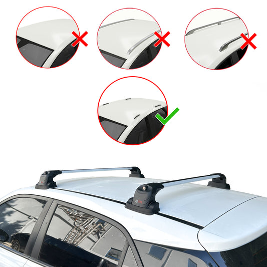Compatible avec Hyundai i20 (GB) 2014-2019 ACE-3 Barres de Toit Railing Porte-Bagages de Voiture Gris Aluminium 2 Barres