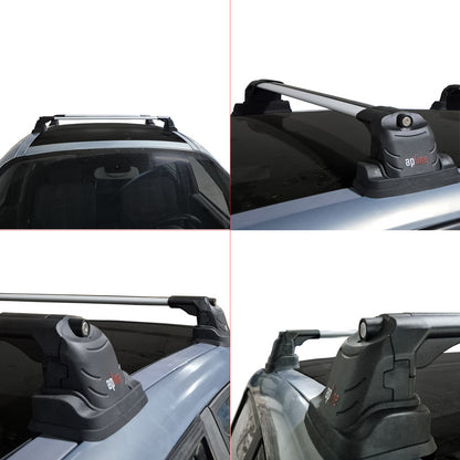 Compatible avec Renault Scenic (MK2) 2003-2009 ACE-3 Barres de Toit Railing Porte-Bagages de Voiture Gris Aluminium 2 Barres