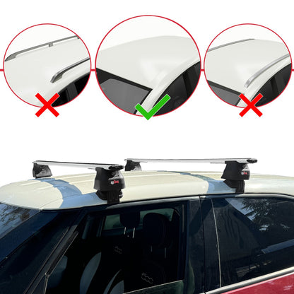 Compatible avec Fiat 500 L 2012-2017 ACE-4 Barres de Toit Railing Porte-Bagages de Voiture Gris Aluminium 2 Barres