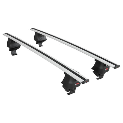 Compatible with Opel/Vauxhall Agila (B) 2007-2015 ACE-4 Car Roof Rack Cross Bar Grey Aluminium 2 Bars
