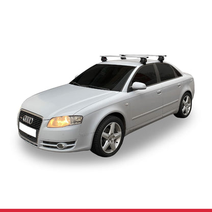 Compatible avec A4 (B6) 2001-2004 ACE-4 Barres de Toit Railing Porte-Bagages de Voiture Gris Aluminium 2 Barres