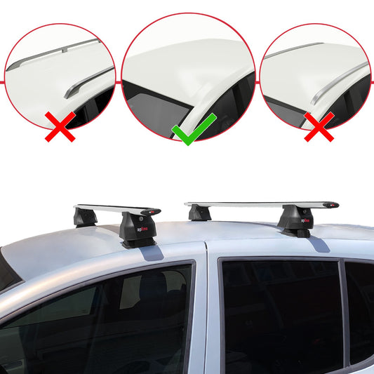 Compatible avec Renault Modus 2004-2013 ACE-4 Barres de Toit Railing Porte-Bagages de Voiture Gris Aluminium 2 Barres