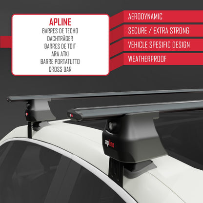 Compatible avec Peugeot 2008 II (P24) 2020-2025 ACE-4 Barres de Toit Railing Porte-Bagages de Voiture Noir Aluminium 2 Barres