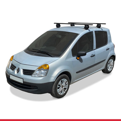 Compatible avec Renault Modus 2004-2013 ACE-4 Barres de Toit Railing Porte-Bagages de Voiture Noir Aluminium 2 Barres