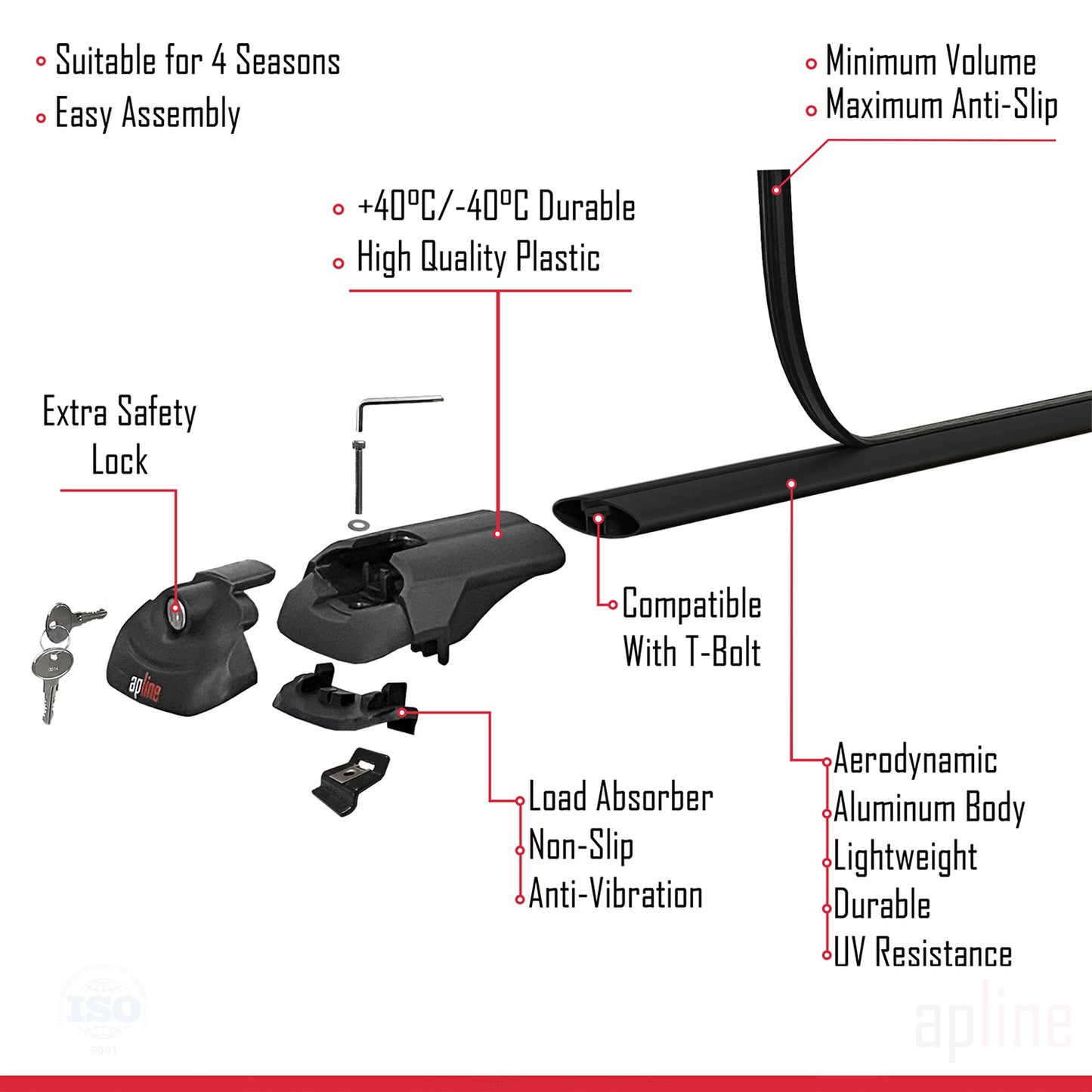 Compatible avec Citroen C4 Grand Picasso 2013-2018 ACE-1 Barres de Toit Railing Porte-Bagages de Voiture Noir Aluminium 2 Barres