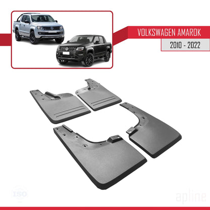 Compatible avec Volkswagen Amarok (2F) 2010-2020 Jeu de Bavettes Garde-boue Avant et Arrière de Voiture 4 Pcs Noir