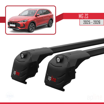 Compatible avec MG ZS 2025-2026 ACE-2 Barres de Toit Railing Porte-Bagages de Voiture Noir Aluminium 2 Barres