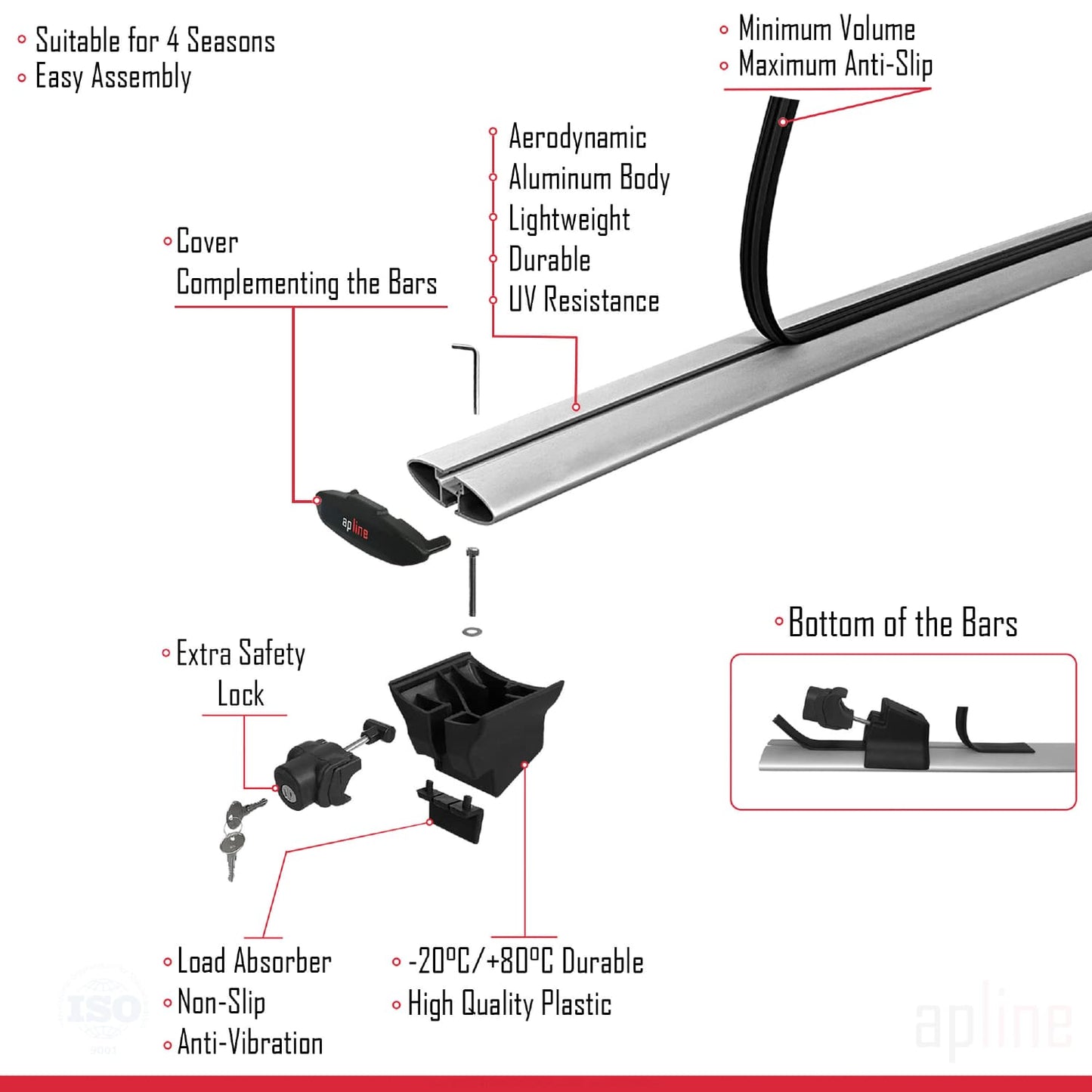 Compatible avec MG ZS 2025-2026 HOOK Model Barres de Toit Railing Porte-Bagages de Voiture Gris Aluminium 2 Barres