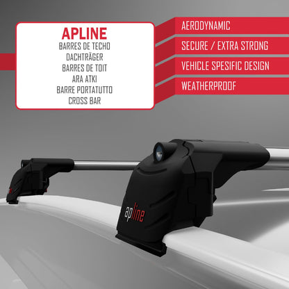 Compatible with Great Wall Haval H6 Pre-Facelift 2017-2020 ACE-2 Car Roof Rack Cross Bar Grey Aluminium 2 Bars