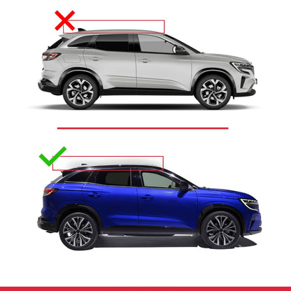 Compatible avec Renault Austral (RHN) 2022-2025 HOOK Model Barres de Toit Railing Porte-Bagages de Voiture Noir Aluminium 2 Barres