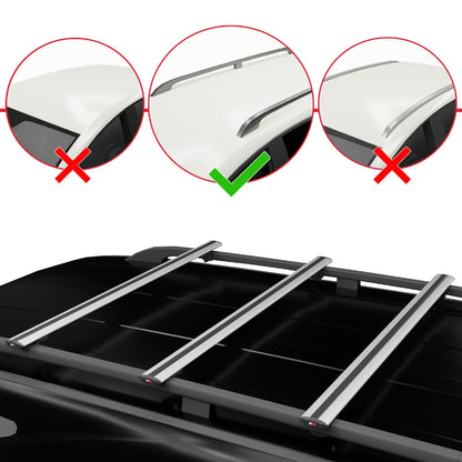 Compatible avec Ford Transit 2014-2025 BASIC Model Barres de Toit Railing Porte-Bagages de Voiture Gris Aluminium 3 Barres