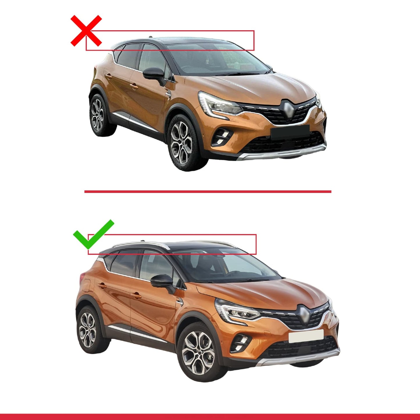 Compatible avec Renault Captur 2 2019-2025 ACE-2 Barres de Toit Railing Porte-Bagages de Voiture Noir Aluminium 2 Barres