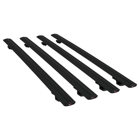 Compatible avec Fiat Scudo 2 2007-2016 BASIC Model Barres de Toit Railing Porte-Bagages de Voiture Noir Aluminium 4 Barres