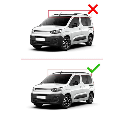 Compatible avec Fiat Doblo 3 2023-2026 ACE-2 modèle Barres de Toit Railing Porte-Bagages de Voiture Gris Aluminium Barres