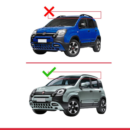 Compatible with Fiat Panda Cross 2014-2025 ACE-2 Car Roof Rack Cross Bar Grey Aluminium 2 Bars