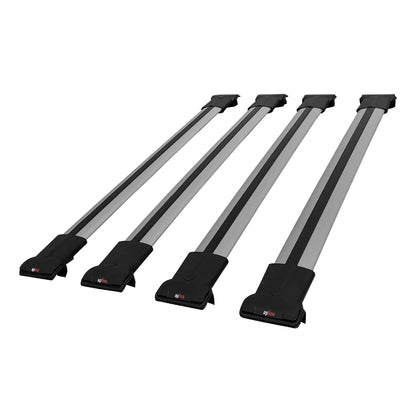 Compatible with Mercedes Vito (W638) 1996-2003 FLY Model Car Roof Rack Cross Bar Grey Aluminium 4 Bars