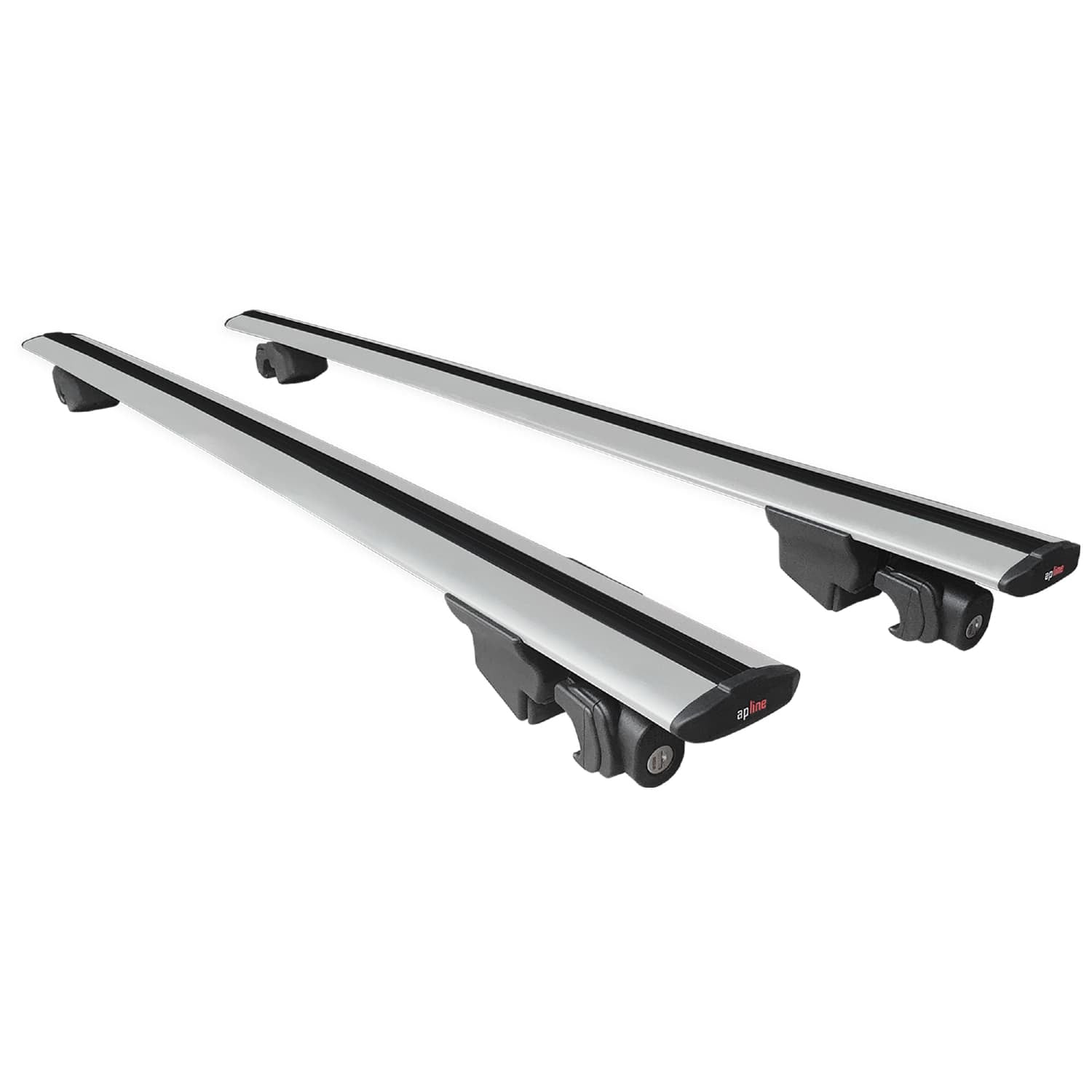 Compatible avec Volvo V90 Cross Country 2017-2024 HOOK Model Barres de Toit Railing Porte-Bagages de Voiture Gris Aluminium 2 Barres