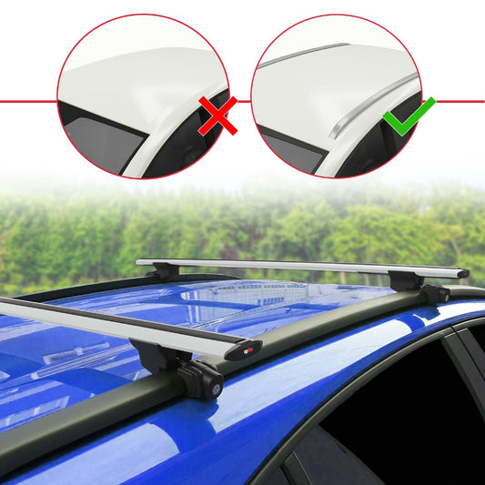 Compatible avec Volvo XC40 2018-2025 HOOK Model Barres de Toit Railing Porte-Bagages de Voiture Gris Aluminium 2 Barres