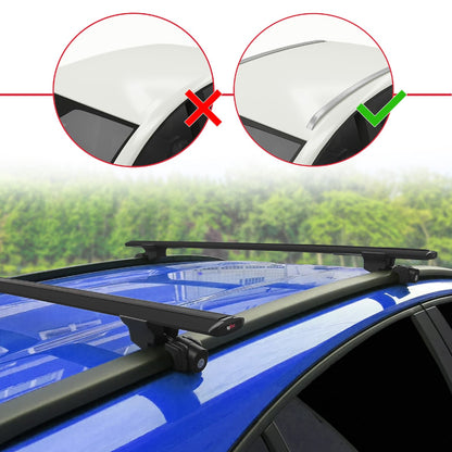 Compatible avec Mini Clubman F54 2016-2024 HOOK Model Barres de Toit Railing Porte-Bagages de Voiture Noir Aluminium 2 Barres